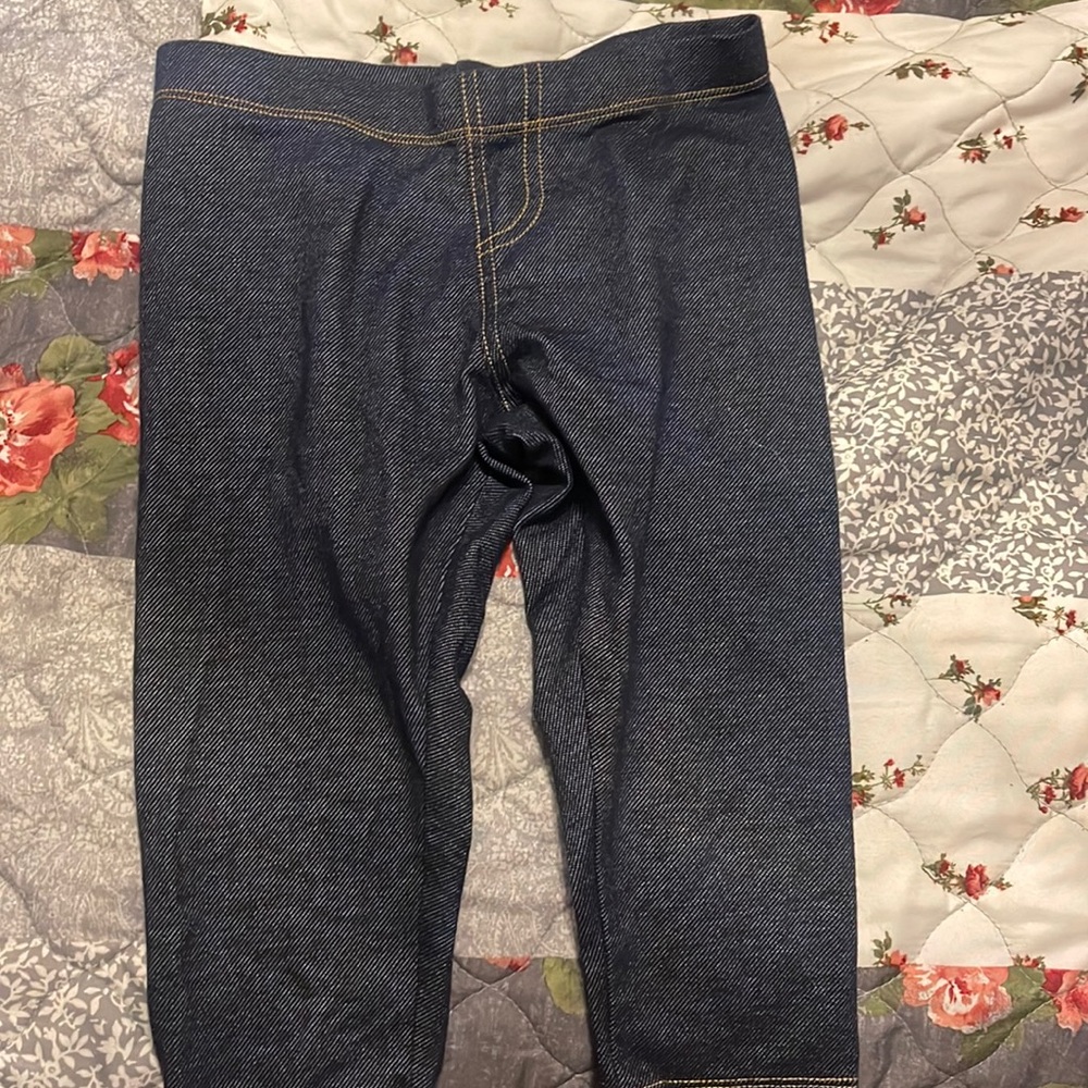 Blue Jean leggings. Mid length